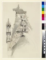 La tombe de Mastino II, Santa Maria Antica, Vérone, 19e siècle